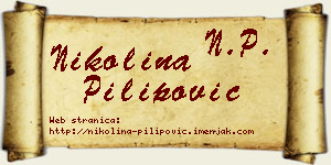 Nikolina Pilipović vizit kartica